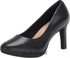 Clarks mulheres sapato ambyr joy feminino clarks couro marinho RJZRN949 couro marinho