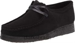 Clarks mulheres sapato clarks wallabee feminino preto RJZRN2120 Camurça preta