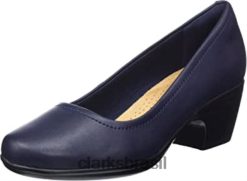 Clarks mulheres sapato emily belle feminino clarks couro marinho RJZRN2215