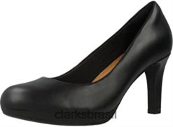 Clarks mulheres sapato fechado adriel viola feminino negro clarks RJZRN236 couro preto
