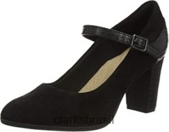 Clarks mulheres sapato feminino alayna brilho uniforme sapato clarks preto combi RJZRN2751 combinação preta