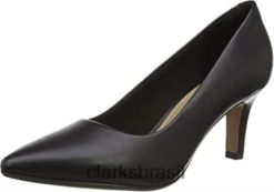Clarks mulheres sapato feminino illeana tulipa uniforme sapato clarks couro preto RJZRN807 couro preto