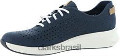 Clarks mulheres sapato feminino un rio tie clarks azul marinho RJZRN191 nobuck marinho