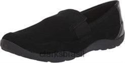 Clarks mulheres sapato haley park feminino clarks camurça preto RJZRN528 Camurça preta