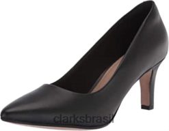 Clarks mulheres sapato social Clarks de couro preto feminino illeana tulipa uniforme RJZRN947 couro preto