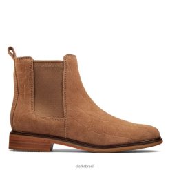 Clarks mulheres tan crocodilo clarkdale arlo tan crocodilo clarks RJZRN6436 crocodilo bronzeado