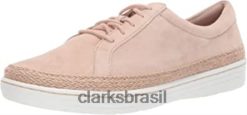 Clarks mulheres tênis clarks feminino marie mist blush nobuck RJZRN1418