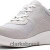 Clarks mulheres tênis feminino cinza claro sillian 20 kae clarks RJZRN788 tecido cinza claro