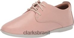 Clarks mulheres tênis feminino de renda coral clarks blush couro RJZRN959 couro corado