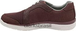 Clarks mulheres tênis feminino mckella morris berinjela nobuck sintético clarks RJZRN3 nobuck sintético berinjela