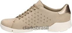 Clarks mulheres tênis feminino tri abby bege bege clarks RJZRN2517