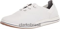 Clarks mulheres tênis feminino windsurf clarks canvas branco RJZRN1645