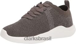 Clarks mulheres tênis nova glint feminino verde oliva escuro clarks RJZRN2036 combinação de azeitona escura