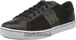 Clarks mulheres tênis pawley rilee feminino clarks preto combi RJZRN1533