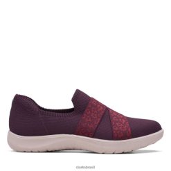 Clarks mulheres tricô bordô adella stride tricô bordô clarks RJZRN6284 malha bordô