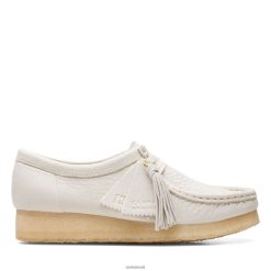 Clarks mulheres wallabee clark couro branco RJZRN3349 couro branco