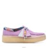 Clarks mulheres wallabee cup clarks roxo claro RJZRN3373 Luz roxa