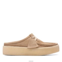 Clarks mulheres wallabee cup lo clarks bronzeado claro wlined RJZRN3069 bronzeado claro com rugas