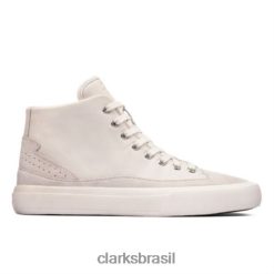 Clarks unissex aceley zip hi clarks couro branco RJZRN4093 couro branco