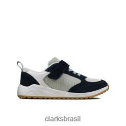 Clarks unissex aeon flex jnr f fit clarks azul marinho RJZRN5005 marinha