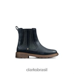 Clarks unissex astrol orinf f fit clarks couro marinho RJZRN4565 couro marinho