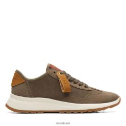 Clarks unissex azeitona escura combi clarks dash lite lo dark olive combi RJZRN5112 combinação de azeitona escura