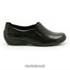 Clarks unissex bolo de café clarks couro preto RJZRN4077 couro preto
