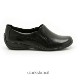 Clarks unissex bolo de café Clarks de couro preto RJZRN4080 couro preto