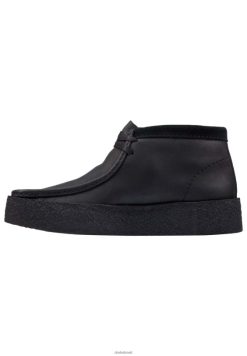 Clarks unissex bota cano alto com cadarço preta wallabee cup bt clarks RJZRN7164 preto