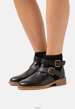 Clarks unissex bota clarks preta com fivela e colônia RJZRN7072 preto