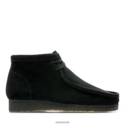 Clarks unissex bota wallabee camurça preta clarks pretas RJZRN6742 Camurça preta