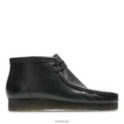 Clarks unissex bota wallabee couro preto clarks couro preto RJZRN6741 couro preto