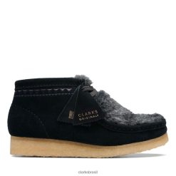 Clarks unissex bota wallabee interesse preto clarks interesse preto RJZRN6069 interesse negro