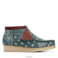 Clarks unissex bota wallabee verde paisley verde paisley clarks RJZRN6038 paisley verde