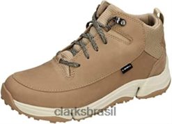 Clarks unissex botins femininos Clarks Desert Beige Tri Path Hiker RJZRN1361 deserto bege