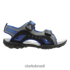 Clarks unissex calça clarks solar force jnr g fit RJZRN4864 azul