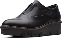 Clarks unissex clarks airabell sky couro preto RJZRN98 couro preto