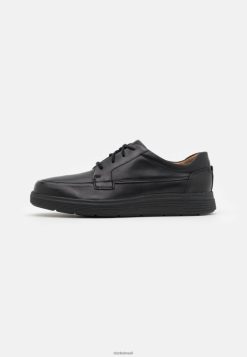 Clarks unissex Clarks Black Un Abode Easy Lace-Ups RJZRN7153 preto