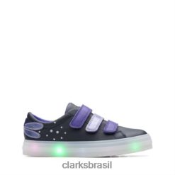 Clarks unissex clarks blue combi flare fly inf f fit RJZRN4689 combinação azul