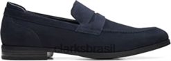 Clarks unissex clarks bradish facilidade sapatos de camurça azul marinho RJZRN851