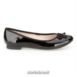Clarks unissex clarks carrossel passeio preto patente RJZRN4082 patente preta