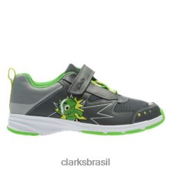 Clarks unissex clarks cinza reflectpop jnr f fit RJZRN5011 cinza