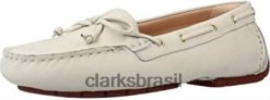 Clarks unissex clarks cla c mocc barco 2 couro branco RJZRN18