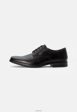 Clarks unissex Clarks Clarks Howard Walk com cadarços RJZRN7139 preto