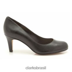 Clarks unissex Clarks Couro Preto Arista Abe RJZRN4081 couro preto
