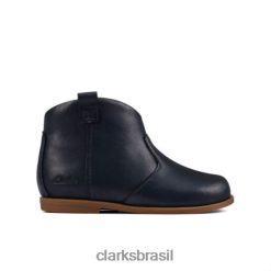 Clarks unissex Clarks de couro azul marinho desenhou dawn fst f fit RJZRN4568 couro marinho