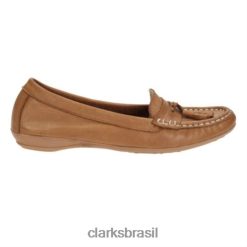 Clarks unissex clarks de couro marrom fé RJZRN4088 couro bronzeado