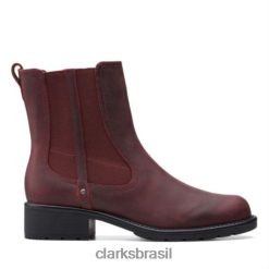 Clarks unissex clarks de couro orinoco club merlot RJZRN4206 couro merlot