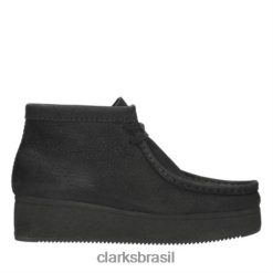 Clarks unissex clarks de cunha wallabee nobuck preto RJZRN4164 nobuck preto