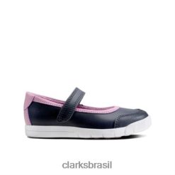 Clarks unissex Clarks emery halo fst g fit em couro azul marinho RJZRN4728 couro marinho